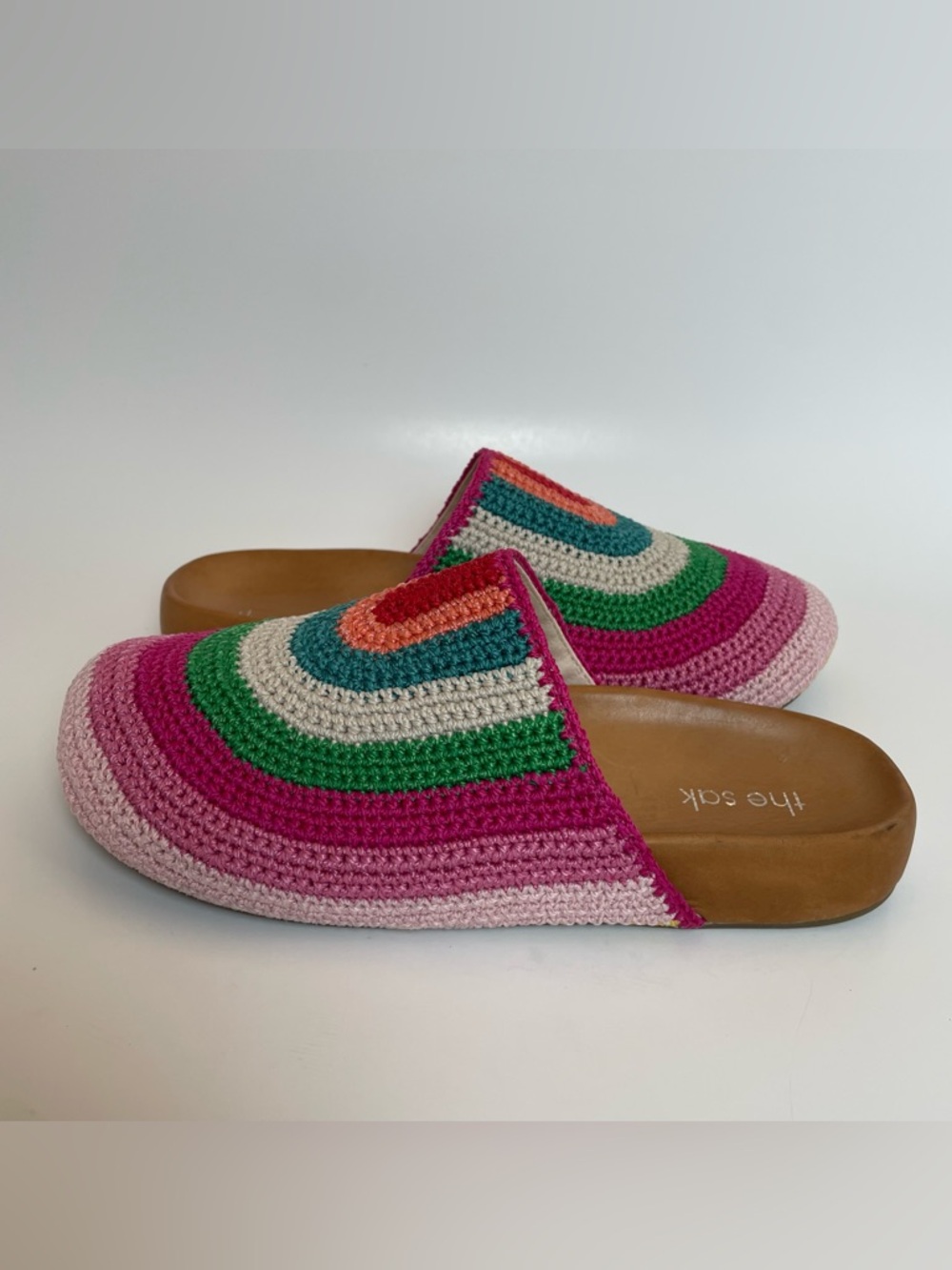 The Sak Multicolor Crochet Mule / Clog – Pink, Green & Cream – Size 8 🌸✨ - Picture 5 of 15